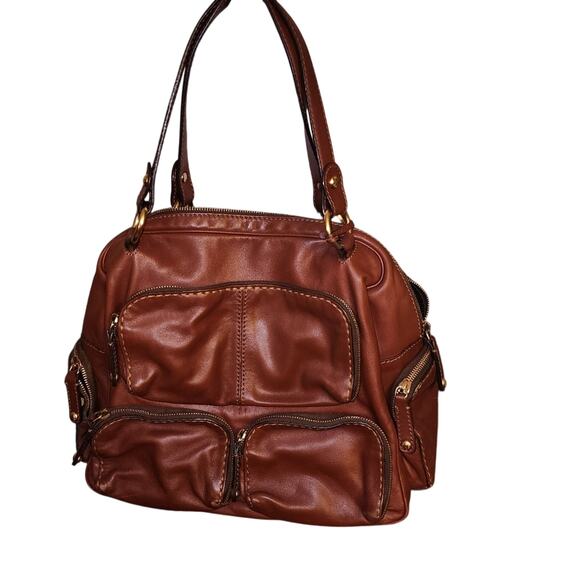 TOD'S EUC LARGE LEATHER BOWLER BAG. - Picture 1 of 7